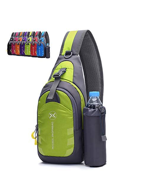 Peicees Chest Crossbody Sling Backpack Bag Travel Bike Gym Daypack for Women Men