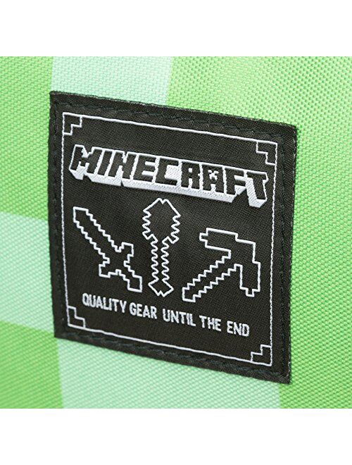 JINX Minecraft Creeper Kids Backpack (Green, 18") for School, Camping, Travel, Outdoors & Fun