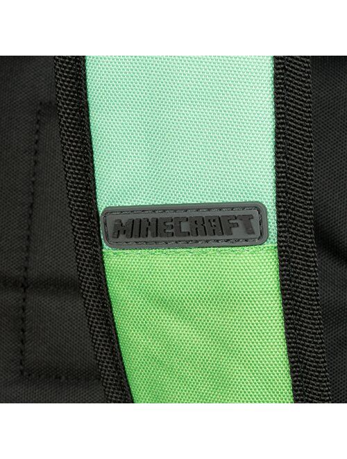 JINX Minecraft Creeper Kids Backpack (Green, 18") for School, Camping, Travel, Outdoors & Fun