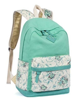 Leaper Fashion School Backpack Canvas Bookbag Shoulder Bag Satchel Daypack