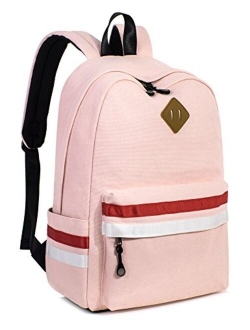 Leaper Fashion School Backpack Canvas Bookbag Shoulder Bag Satchel Daypack