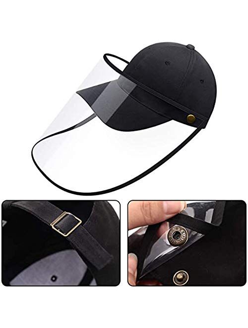 Adjustable Baseball Cap Safety Full Protective Facial Eye Protective Hat Detachable for Men and Women