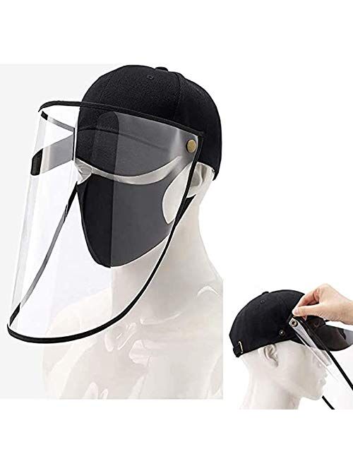 Adjustable Baseball Cap Safety Full Protective Facial Eye Protective Hat Detachable for Men and Women