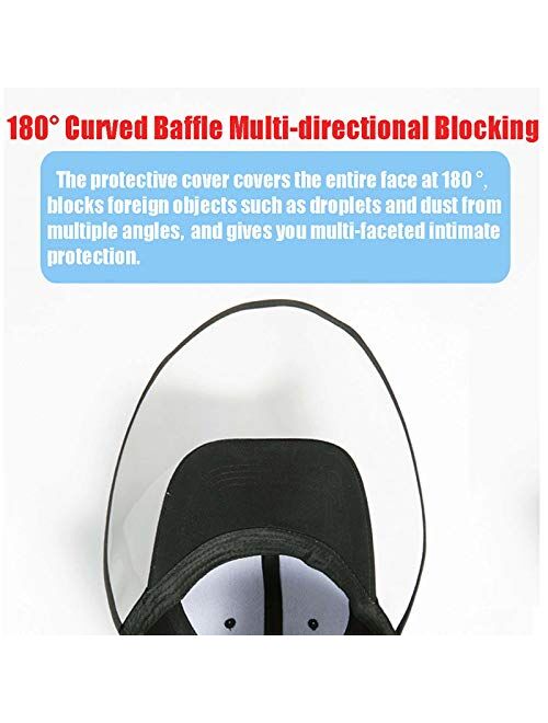 Adjustable Baseball Cap Safety Full Protective Facial Eye Protective Hat Detachable for Men and Women