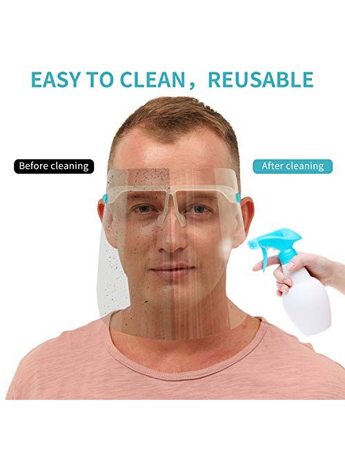 Reusable Face Shield,Transparent Face Shield Protect Face and Eyes From Water Droplets and Saliva,Face Shields for Women and Men