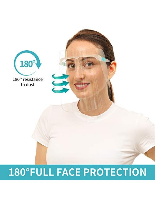 Reusable Face Shield,Transparent Face Shield Protect Face and Eyes From Water Droplets and Saliva,Face Shields for Women and Men