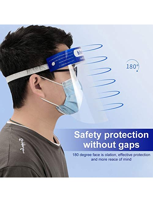 [Fulfillment By Amazon] Sunzel 10/6/5/3 Pack Face Shields with Bands and Sponges for Man Women and Child to Protect Eyes and Face