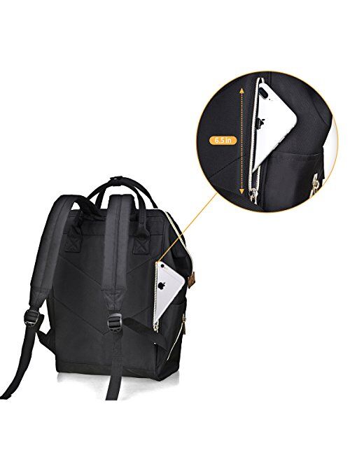 BebamourCasual College Backpack Lightweight Travel Wide Open Back to School Backpack for Women&Men