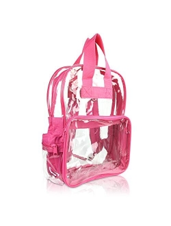 Clear Backpack Small Black Purple Royal Navy Blue Hot Pink Gold Grey Green Red Teal