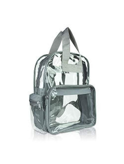 Clear Backpack Small Black Purple Royal Navy Blue Hot Pink Gold Grey Green Red Teal