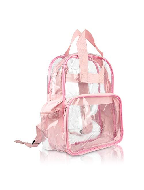 DALIX Clear Backpack Small Black Purple Royal Navy Blue Hot Pink Gold Grey Green Red Teal