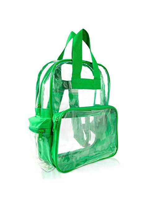 DALIX Clear Backpack Small Black Purple Royal Navy Blue Hot Pink Gold Grey Green Red Teal