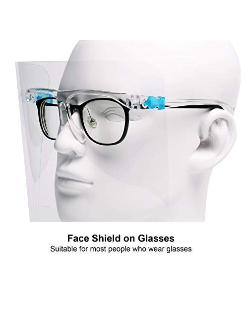 salipt Face Shields Set with 6 Reusable Glassesand and 12 Replaceable Anti Fog Shields for Man and Women to Protect Eyes and Face