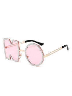 NO Party Rimless Irregular Design Sunglasses For Men/Women UV400 Retro Ladies Diamond Frame Streetwear Eyewears