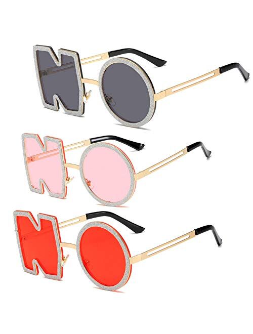 NO Party Rimless Irregular Design Sunglasses For Men/Women UV400 Retro Ladies Diamond Frame Streetwear Eyewears