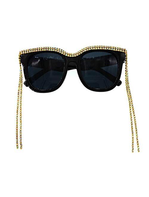 Colygamala Women's fashion retro tassel baroque pearl sunglasses beach eye glasses