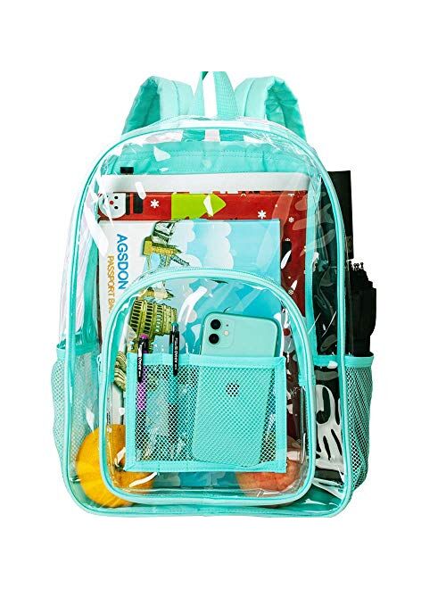 Clear Backpack, Heavy Duty See Through Backpack, 16" Transparent Large Backpack for School