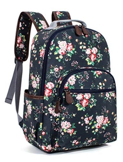 Leaper Water-resistant Floral School Backpack Travel Bag Girls Bookbags Satchel