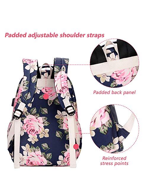 Leaper Water-resistant Floral School Backpack Travel Bag Girls Bookbags Satchel