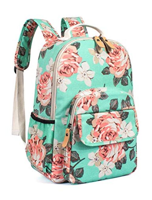 Leaper Water-resistant Floral School Backpack Travel Bag Girls Bookbags Satchel