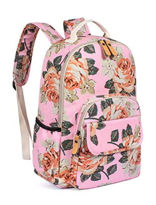 Leaper Water-resistant Floral School Backpack Travel Bag Girls Bookbags Satchel