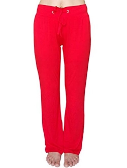 Hoerev Women's Soft Slimming Lounge Pants Yoga Pants Bell-Bottom Pants Flared Bottoms Pants