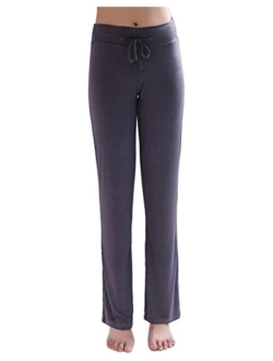 Hoerev Women's Soft Slimming Lounge Pants Yoga Pants Bell-Bottom Pants Flared Bottoms Pants