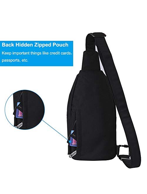 Waterfly Small Crossbody Sling Backpack Anti Theft Backpack for Traveling Chest Shoulder Bag