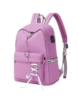 Hey Yoo HY760 Cute Casual Hiking Daypack Waterproof Bookbag School Bag Backpack for Girls Women