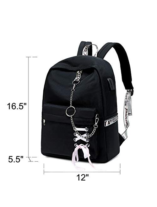 Hey Yoo HY760 Cute Casual Hiking Daypack Waterproof Bookbag School Bag Backpack for Girls Women