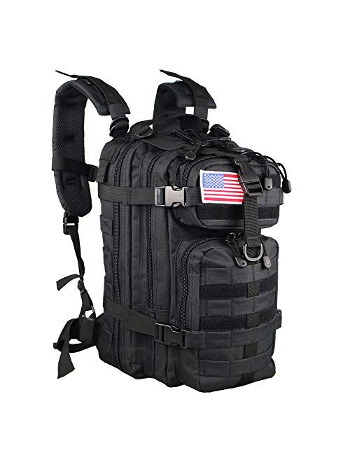 Small 30L Rucksack Military Tactical Backpack Flag Patch Outdoors Bug Out Bag