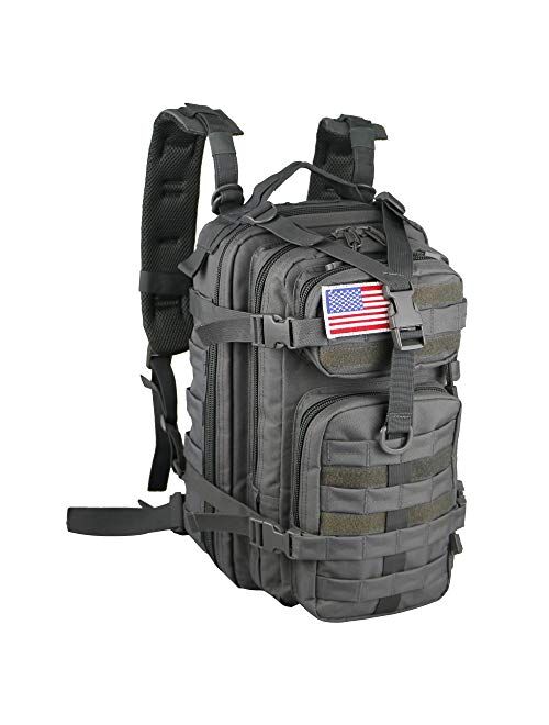 Small 30L Rucksack Military Tactical Backpack Flag Patch Outdoors Bug Out Bag