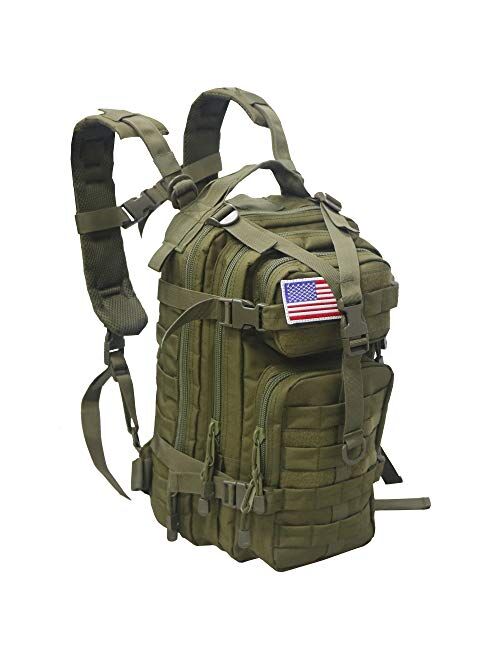 Small 30L Rucksack Military Tactical Backpack Flag Patch Outdoors Bug Out Bag