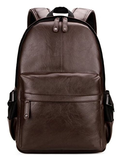 Kenox Vintage PU Leather Backpack School College Bookbag Laptop Computer Backpack