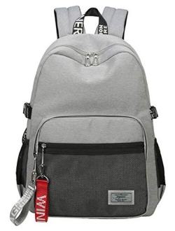 Mygreen Casual Style Lightweight Canvas Backpack School Bag Travel Daypack