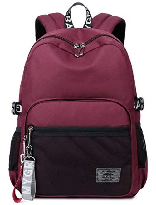 Mygreen Casual Style Lightweight Canvas Backpack School Bag Travel Daypack