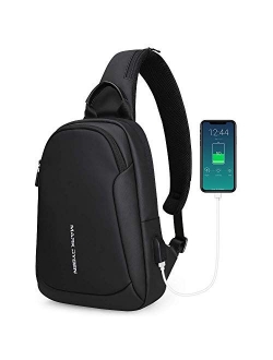 Mark Ryden Anti-Theft Sling Chest Bag Handbag for Men Waterproof Crossbody Travel Shoulder Bag Fit for 9.7" ipad