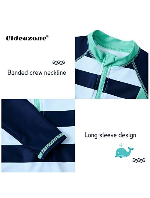 uideazone Baby Toddler Boys Girls Zipper Rash Guard Swimsuit UPF 50+ One Piece Beach Swimwear Bathing Suits 6-36 Months