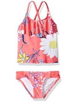 Girls' Charlotte Flounce Tankini Beach Sport 2-Piece Swimsuit