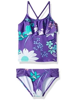 Girls' Charlotte Flounce Tankini Beach Sport 2-Piece Swimsuit