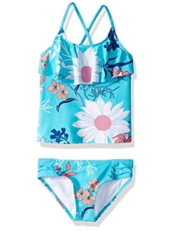 Girls' Charlotte Flounce Tankini Beach Sport 2-Piece Swimsuit