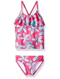 Girls' Charlotte Flounce Tankini Beach Sport 2-Piece Swimsuit