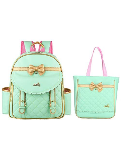 Children Princess Waterproof PU Backpack for Elementary School Girls