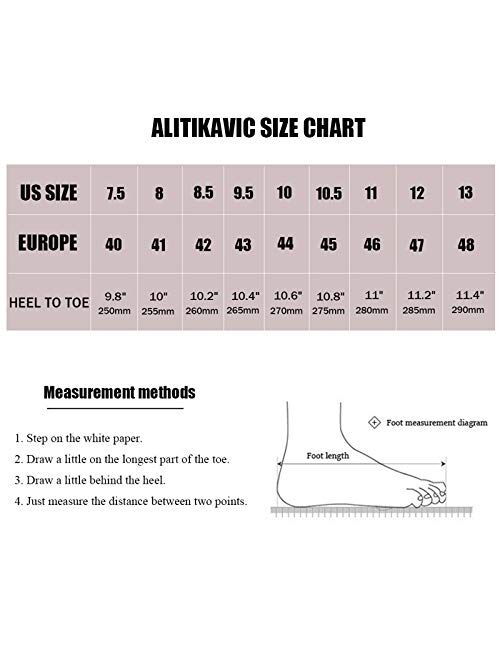 ALITIKAVIC Mens Slip On Casual Shoes Leather Comfortable Walking Loafers