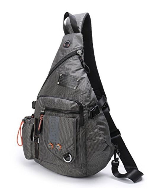 Large Sling Backpack, Sling Chest Bag Shoulder Crossbody Daypacks Fits 14.1-Inch Laptop Bookbag for Travel Outdoor Men Women