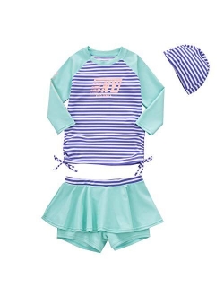 Vivobiniya Kids Swimsuits Girl's Two-Piece Long Sleeve Swimsuits UPF50+