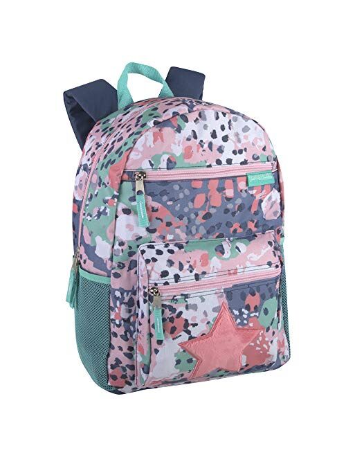 Girl's Backpack With Plush Applique And Multiple Pockets