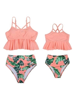 Mother and Daughter Swimwear Family Matching Swimsuit Girls Two