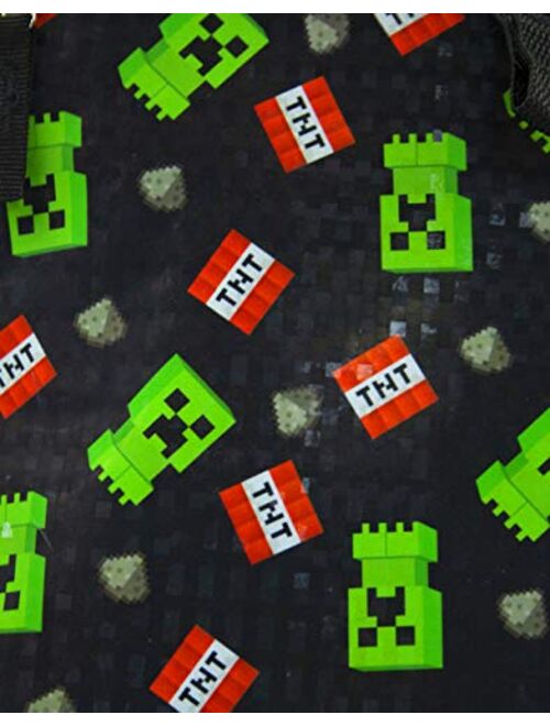 Minecraft Creeper & TNT 5 Piece Backpack Set, Black, Size One Size