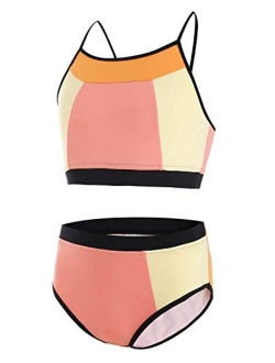 Girls Bathing Suits 7-16 - 2 Piece Swimsuits for Toddler Teen Girls - Summer Beach Sports Swimsuits